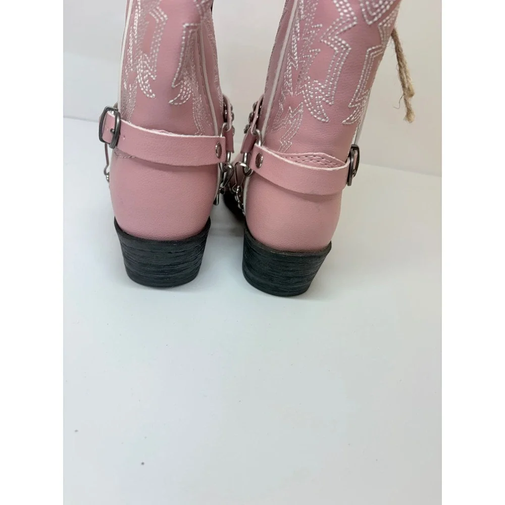 Durango Kids Girls Toddler 10 Pink Rhinestone Western Cowboy Boots New